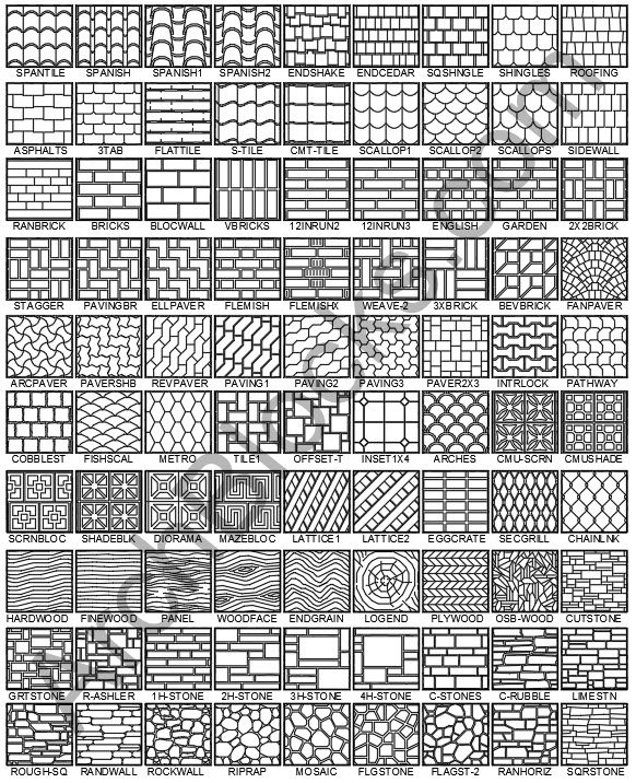 autocad brick hatch pattern downloads